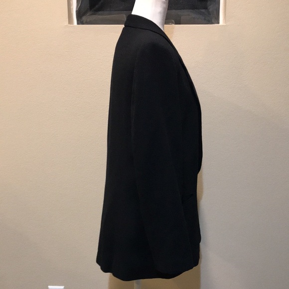 Alfred Dunner 100% Worsted Wool Blazer Padded Shoulders Lined Side Pockets-10 - Picture 4 of 10